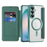 Husa de protectie Techsuit SmartMag Book compatibil cu Samsung Galaxy S26 Plus, Verde