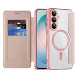Husa de protectie Techsuit SmartMag Book compatibil cu Samsung Galaxy S26 Plus, Roz