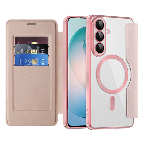 Husa de protectie Techsuit SmartMag Book compatibil cu Samsung Galaxy S26 Plus, Roz