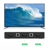 Adaptor Ugreen KVM Switch CM200 (50744), 2x HDMI 4k@30Hz, 4x USB to 1x HDMI, 2x USB2.0, 480Mbps, Buzzer Alert, Plug&Play, Negru