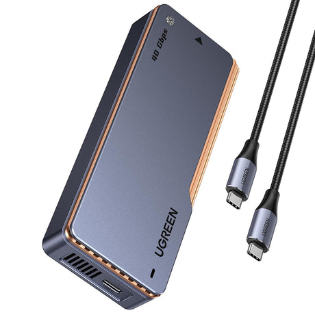 Stocare Ugreen Hard Drive Enclosure D703 (65727), M.2 NVMe/SSD, 40Gbps, 8TB, with Type-C Cable, Gri