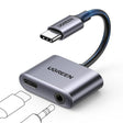 Adaptor Ugreen Audio Adapter CM231 (60164), Type-C to Jack 3.5mm, USB-C, Stereo, Line Control, Microphone Input, PD30W, Gri