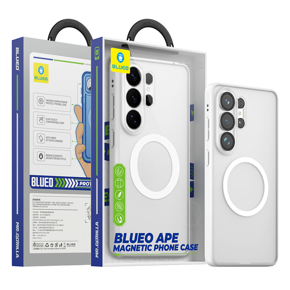 Husa de protectie Blueo APE Matte MagSafe Series compatibil cu Samsung Galaxy S26, Gri Deschis