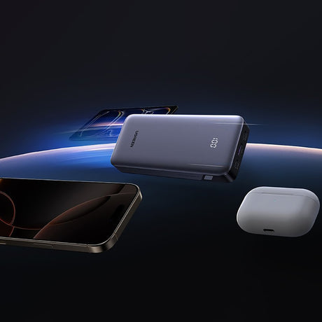 Baterie externa Ugreen PB532 (55989B), 20000mAh, USB / 2x Type-C, 30W, Gri