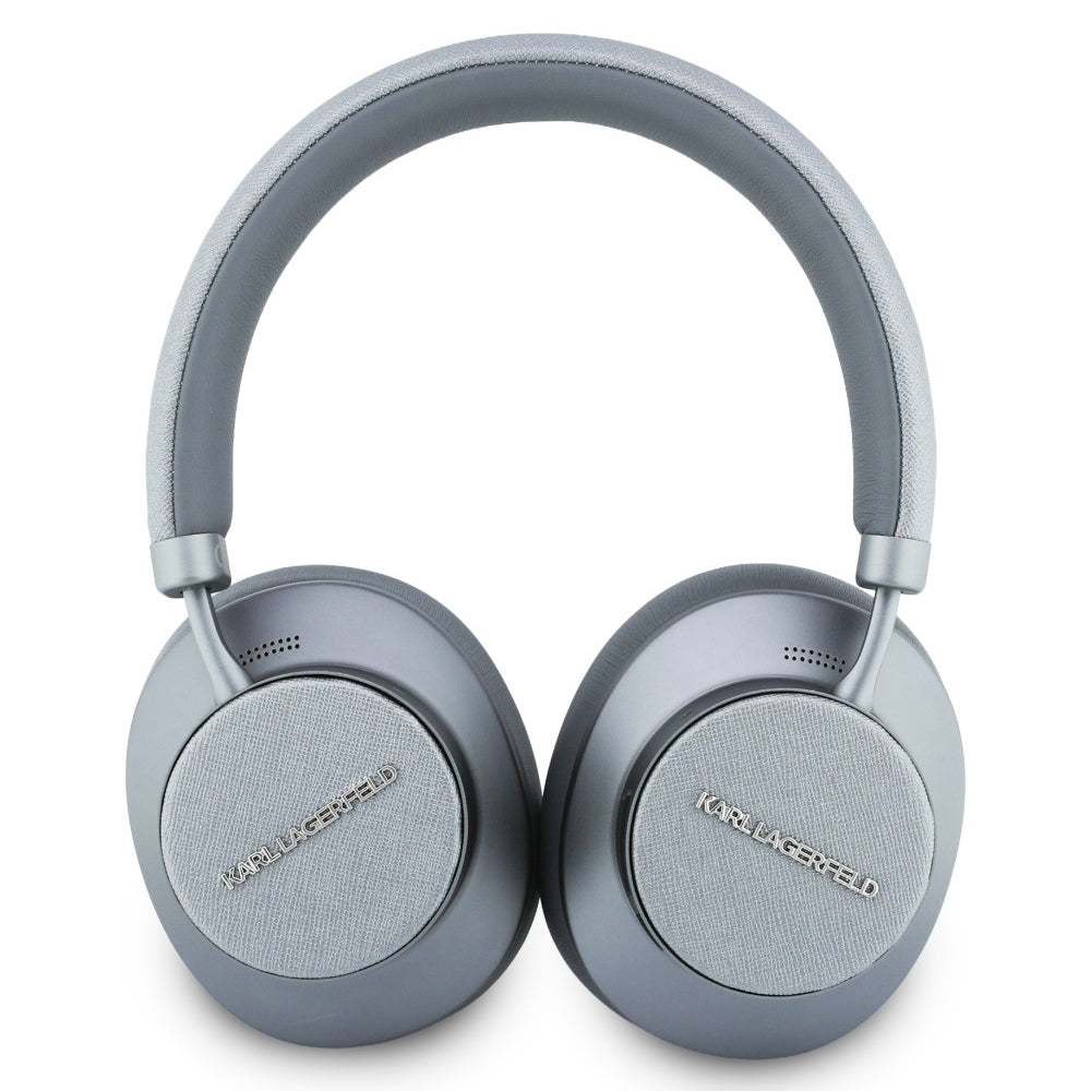 Casti Karl Lagerfeld Wireless Saffiano Elongated (KLBHP73PSACKMG), Over-Ear Headset, ANC, Bluetooth, Type-C, Gri