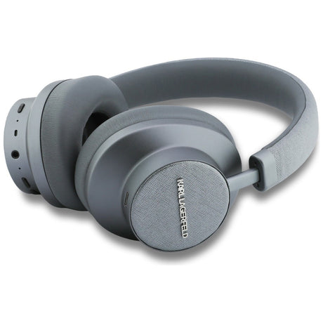Casti Karl Lagerfeld Wireless Saffiano Elongated (KLBHP73PSACKMG), Over-Ear Headset, ANC, Bluetooth, Type-C, Gri