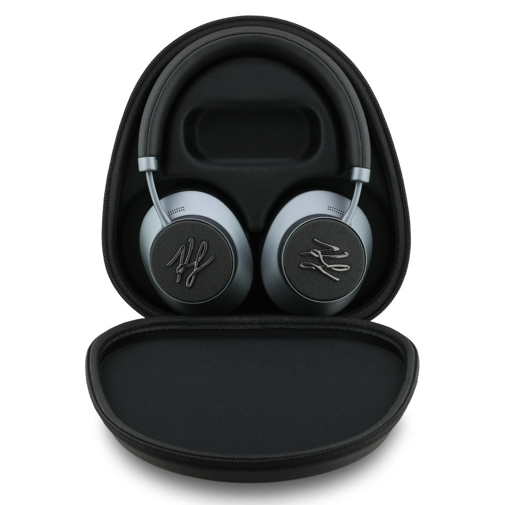 Casti Karl Lagerfeld Wireless Grained Initials (KLBHP73PSAKLSK), Over-Ear Headset, ANC, Bluetooth, Type-C, Negru