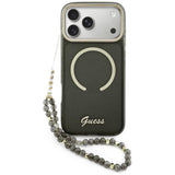 Husa de protectie Guess IML Glitter Script Strap MagSafe (GUHMP17X5HTGSMSK) compatibil cu iPhone 17 Pro Max, Negru