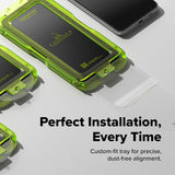 Folie de protectie Ringke Easy Slide Tempered Glass (set de 2) compatibil cu Samsung Galaxy A57 5G, Transparent