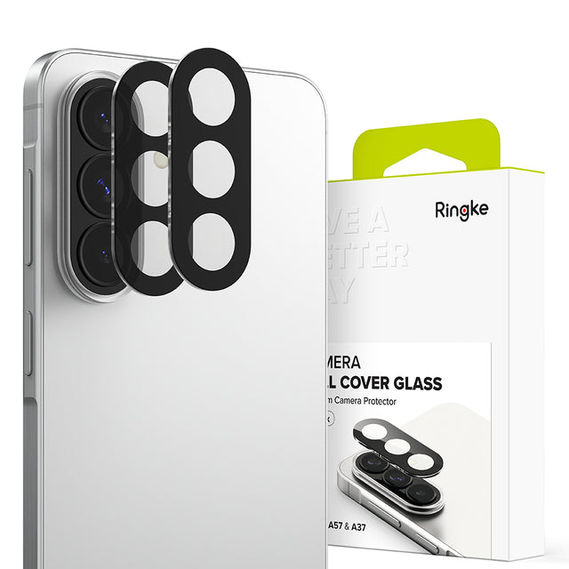 Folie de protectie Ringke Camera Full Cover Glass (set de 2) compatibil cu Samsung Galaxy A57 5G / A37 5G, Transparent