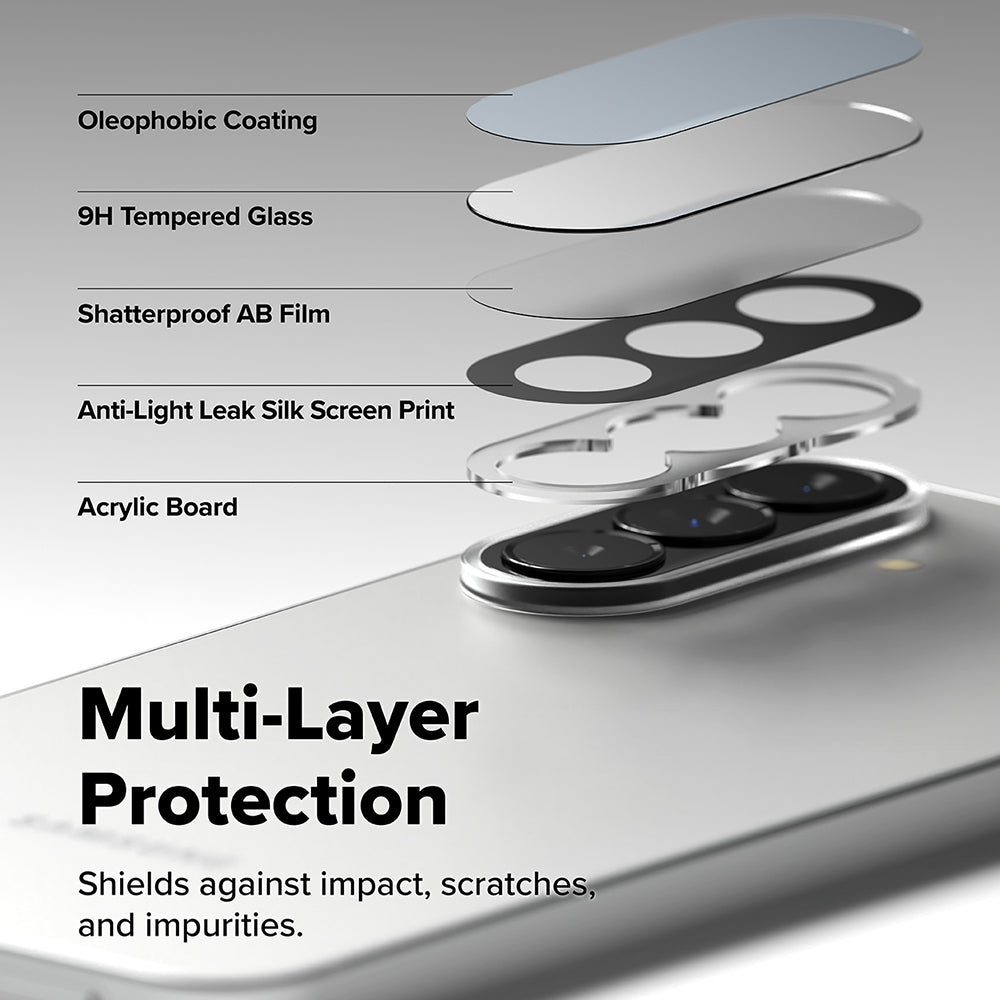 Folie de protectie Ringke Camera Full Cover Glass (set de 2) compatibil cu Samsung Galaxy A57 5G / A37 5G, Transparent
