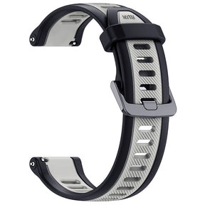 Curea smartwatch Techsuit Watchband 20mm (W053) compatibil cu Samsung Galaxy Watch 4/5/Active 2, Huawei Watch GT 3 (42mm)/GT 3 Pro (43mm), Gri