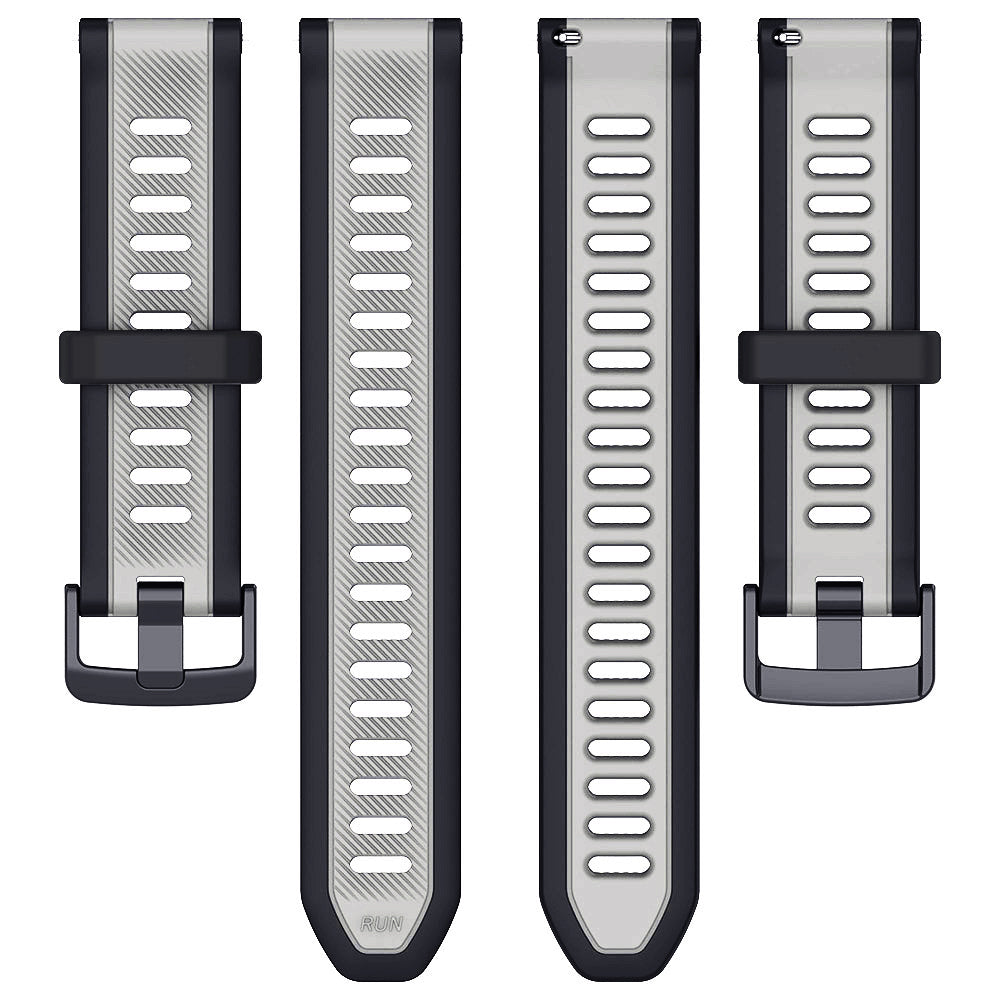 Curea smartwatch Techsuit Watchband 20mm (W053) compatibil cu Samsung Galaxy Watch 4/5/Active 2, Huawei Watch GT 3 (42mm)/GT 3 Pro (43mm), Gri