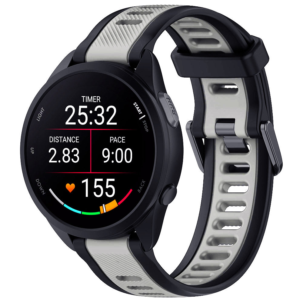 Curea smartwatch Techsuit Watchband 20mm (W053) compatibil cu Samsung Galaxy Watch 4/5/Active 2, Huawei Watch GT 3 (42mm)/GT 3 Pro (43mm), Gri