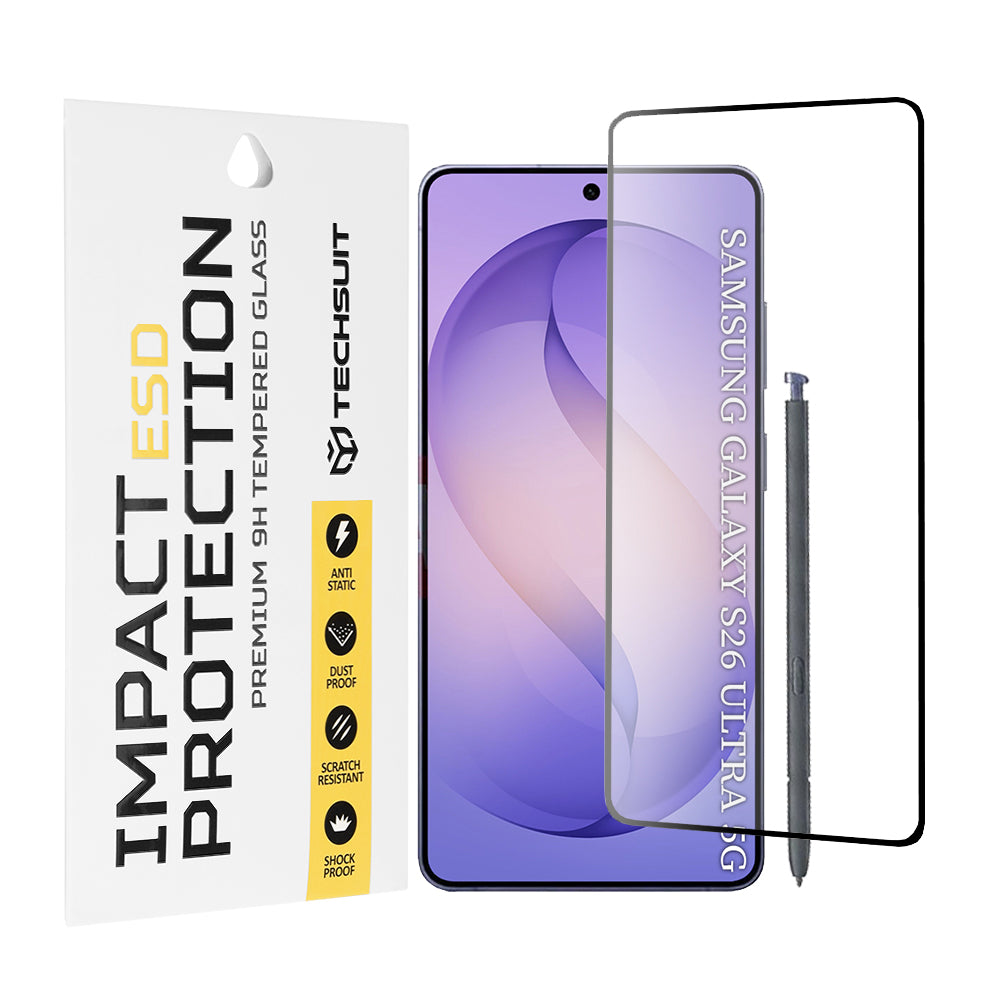 Folie de protectie Techsuit ESD Glass compatibil cu Samsung Galaxy S26 Ultra, Negru