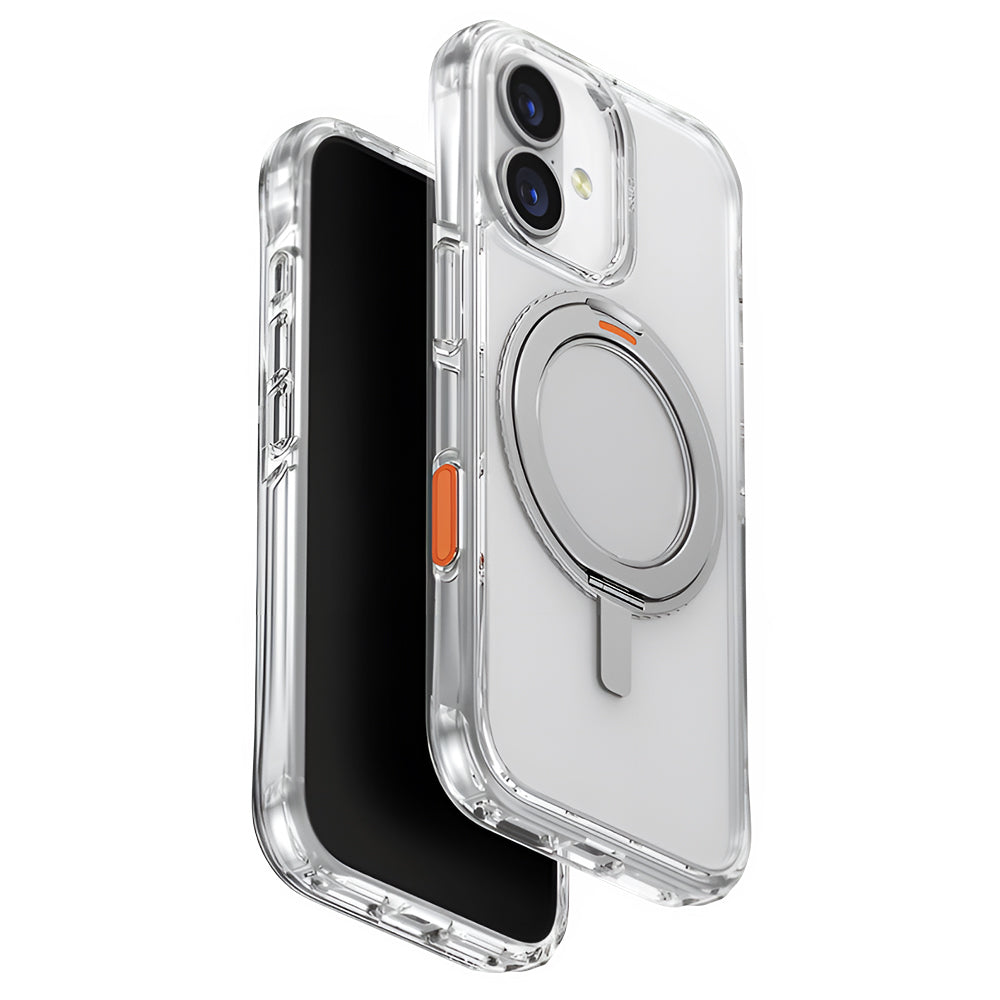 Husa de protectie UNIQ Swivix 360° Kickstand compatibil cu iPhone 17, Argintiu