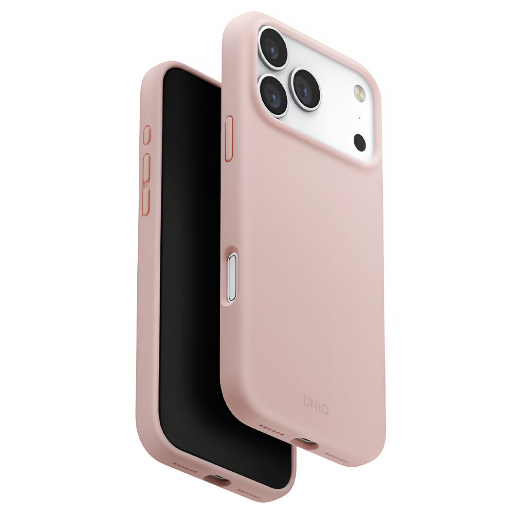 Husa de protectie UNIQ Lino MagClick™ compatibil cu iPhone 17 Pro Max, Roz Pudrat