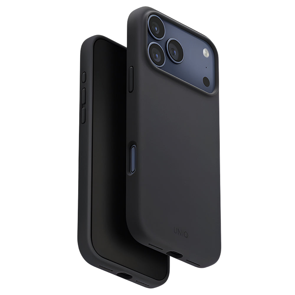 Husa de protectie UNIQ Lino MagClick™ compatibil cu iPhone 17 Pro Max, Negru Antracit