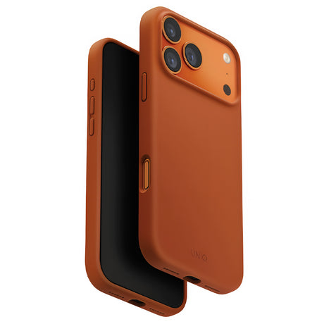 Husa de protectie UNIQ Lino MagClick™ compatibil cu iPhone 17 Pro, Burnt Sienna