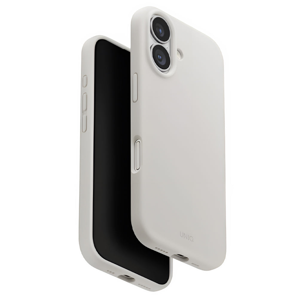 Husa de protectie UNIQ Lino MagClick™ compatibil cu iPhone 17, Mist Grey