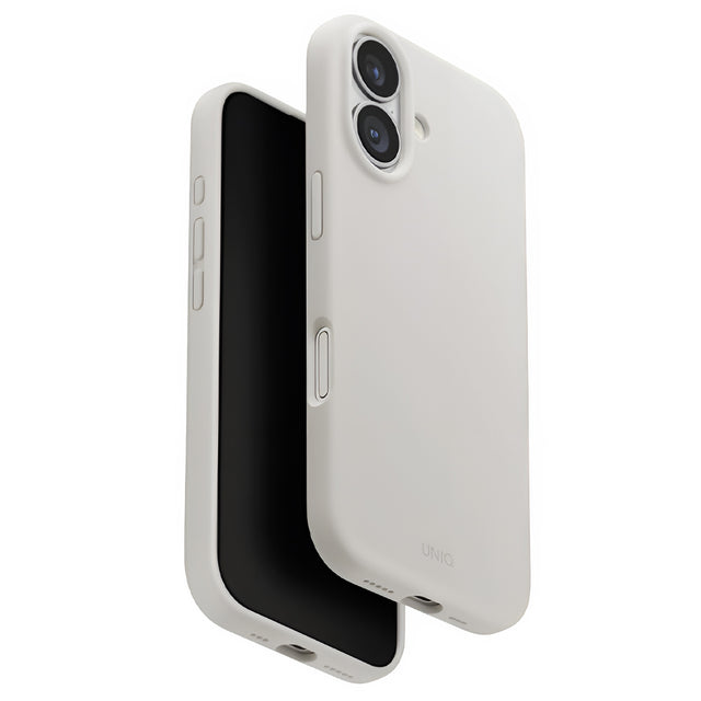 Husa de protectie UNIQ Lino MagClick™ compatibil cu iPhone 17, Mist Grey