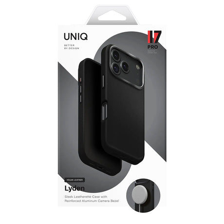 Husa de protectie UNIQ Lyden Leatherette compatibil cu iPhone 17 Pro, Albastru / Black