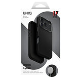 Husa de protectie UNIQ Lyden Leatherette compatibil cu iPhone 17 Air, Negru