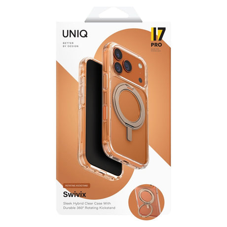 Husa de protectie UNIQ Swivix 360° Kickstand compatibil cu iPhone 17 Pro Max, Auriu