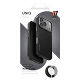 Husa de protectie UNIQ Keva Aramid compatibil cu iPhone 17 Pro, Grafit Trace