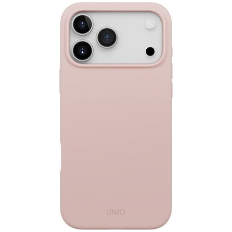 Husa de protectie UNIQ Lino MagClick™ compatibil cu iPhone 17 Pro, Roz Pudrat