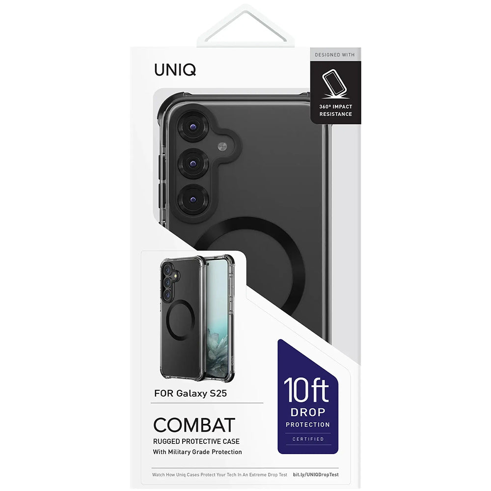 Husa de protectie UNIQ Combat MagClick compatibil cu Samsung Galaxy S25, Negru