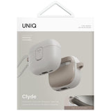 Casti UNIQ Clyde Series, AirPods 4, Gri / Beige