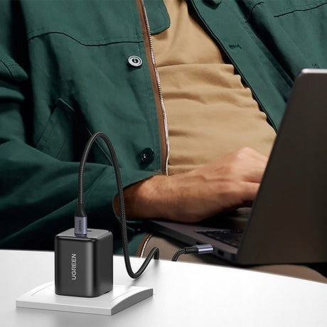 Incarcator Ugreen (65058), 2x USB-C, 45W, GaN, Negru