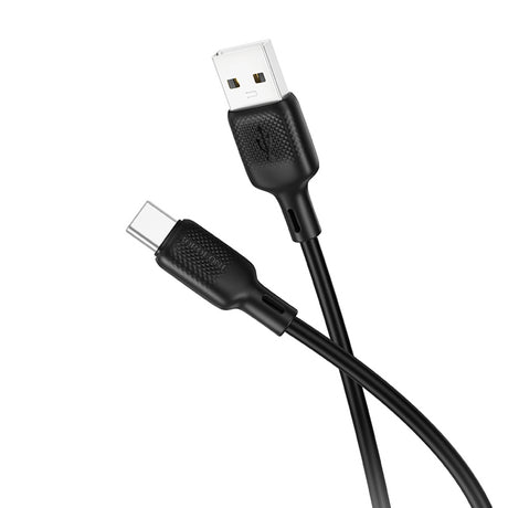 Cablu Borofone Lenny Series (BX113), USB to Type-C, Silicone, 3A, 1m, Negru