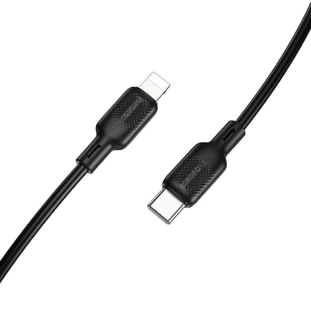 Cablu Borofone Lenny Series (BX113), Type-C to Lightning, 27W, Silicone, 2m, Negru