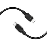 Cablu Borofone Lenny Series (BX113), Type-C to Lightning, 27W, Silicone, 2m, Negru