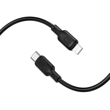 Cablu Borofone Lenny Series (BX113), Type-C to Lightning, 27W, Silicone, 2m, Negru