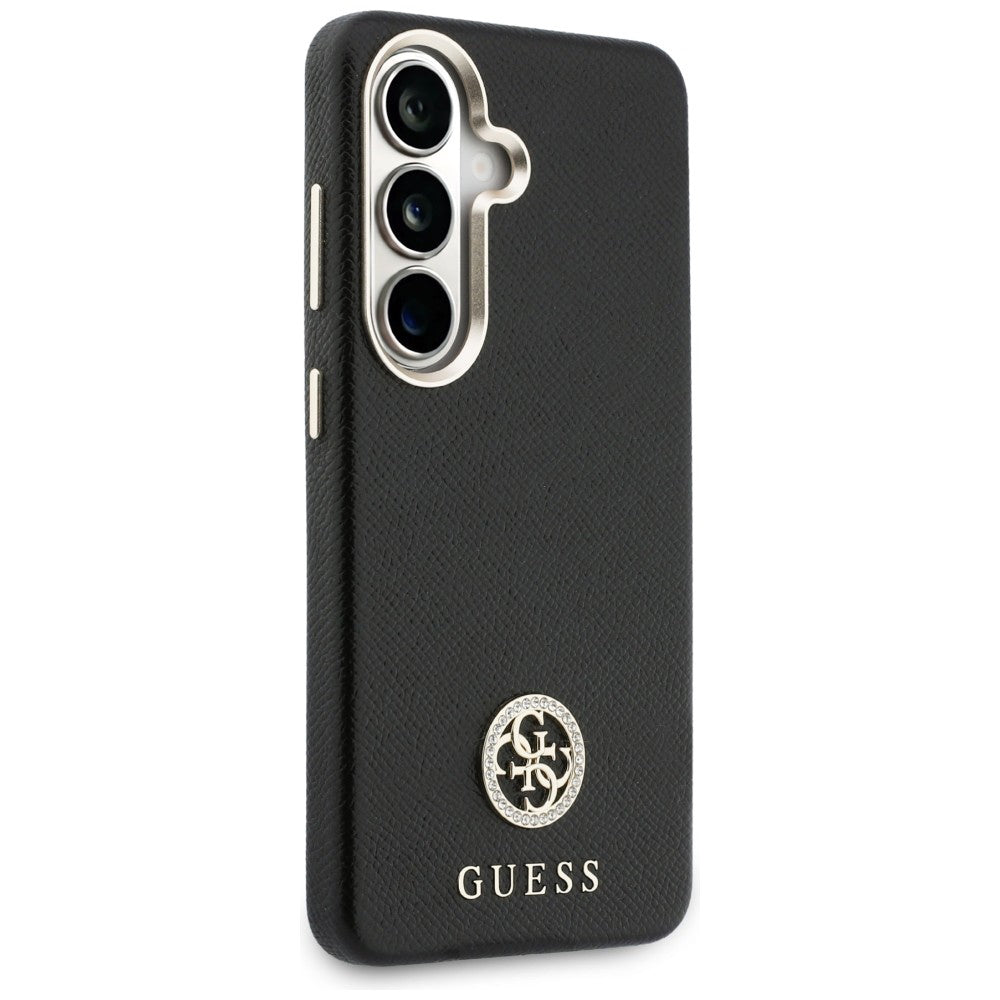 Husa de protectie Guess Rhinestone Round Logo MagSafe (GUHMS26MPGCRMDEK) compatibil cu Samsung Galaxy S26 Plus, Negru