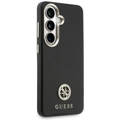 Husa de protectie Guess Rhinestone Round Logo MagSafe (GUHMS26MPGCRMDEK) compatibil cu Samsung Galaxy S26 Plus, Negru