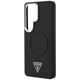 Husa de protectie Guess Embossed Ring Triangle Logo MagSafe (GUHMS26LPSDTSCMK) compatibil cu Samsung Galaxy S26 Ultra, Negru