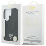 Husa de protectie Guess Embossed Ring Triangle Logo MagSafe (GUHMS26LPSDTSCMK) compatibil cu Samsung Galaxy S26 Ultra, Negru