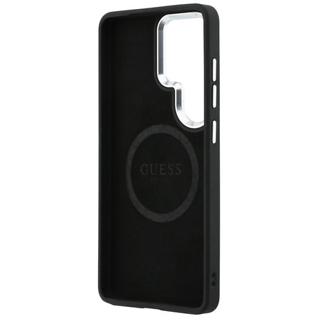 Husa de protectie Guess Embossed Ring Triangle Logo MagSafe (GUHMS26LPSDTSCMK) compatibil cu Samsung Galaxy S26 Ultra, Negru