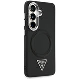 Husa de protectie Guess Embossed Ring Triangle Logo MagSafe (GUHMS26SPSDTSCMK) compatibil cu Samsung Galaxy S26, Negru
