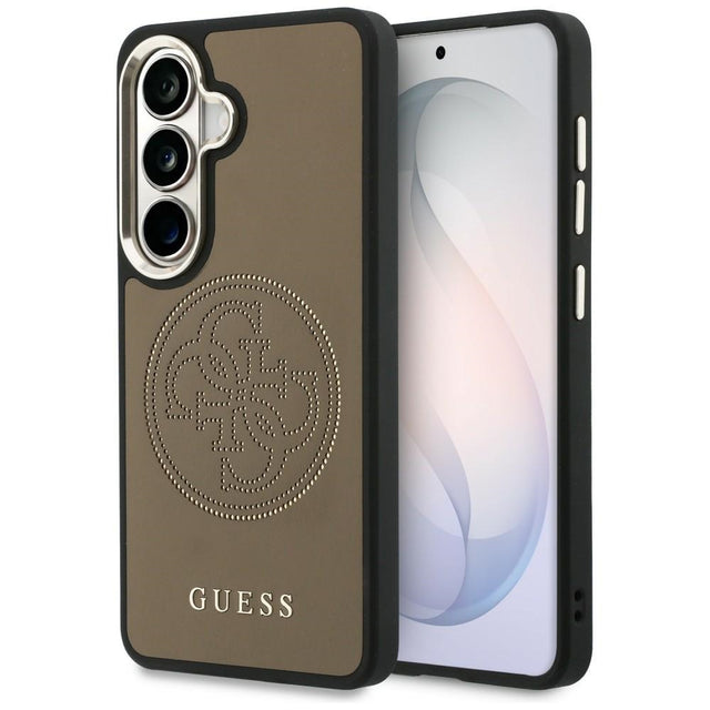 Husa de protectie Guess Perforated Logo MagSafe (GUHMS26S5PG4SRGW) compatibil cu Samsung Galaxy S26, Maro