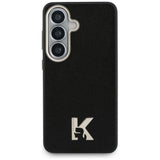 Husa de protectie Karl Lagerfeld Wrapped Grained Leather with K Head Logo MagSafe (KLHMS26S5PGFKHGK) compatibil cu Samsung Galaxy S26, Negru