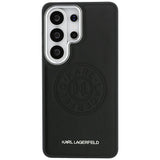 Husa de protectie Karl Lagerfeld Wrapped Leather with Karl Round Point Logo MagSafe (KLHMS26LPSKRPMK) compatibil cu Samsung Galaxy S26 Ultra, Negru