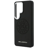 Husa de protectie Karl Lagerfeld Wrapped Leather with Karl Round Point Logo MagSafe (KLHMS26LPSKRPMK) compatibil cu Samsung Galaxy S26 Ultra, Negru