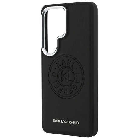 Husa de protectie Karl Lagerfeld Wrapped Leather with Karl Round Point Logo MagSafe (KLHMS26LPSKRPMK) compatibil cu Samsung Galaxy S26 Ultra, Negru