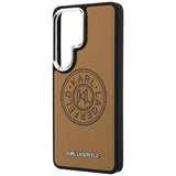 Husa de protectie Karl Lagerfeld Wrapped Leather with Karl Round Point Logo MagSafe (KLHMS26LPSKRPMW) compatibil cu Samsung Galaxy S26 Ultra, Maro