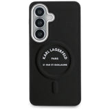 Husa de protectie Karl Lagerfeld Wrapped Leather with Karl RSG Logo MagSafe (KLHMS26SPSKRSGEK) compatibil cu Samsung Galaxy S26, Negru